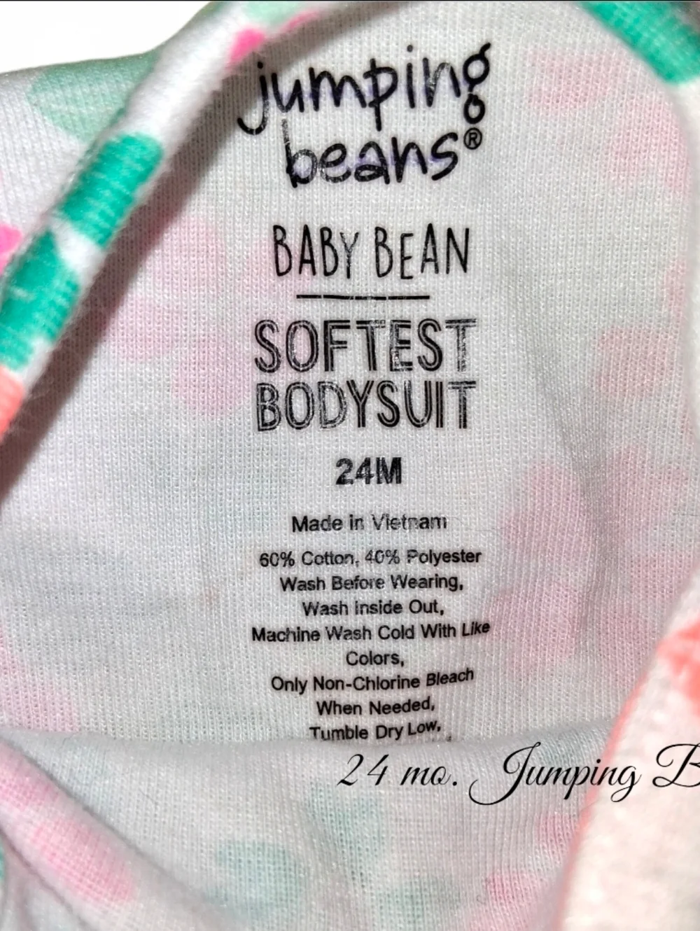💕 $3 Bundled Jumping Beans Floral Tank One-Piece Bodysuit 24 mo
